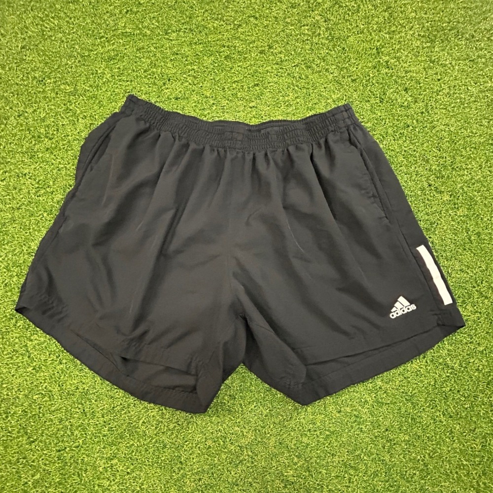Adidas Men Black Running Short 5 Inch Inseam XL Reflective Athletic Gym Training
